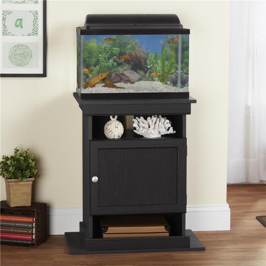 Ameriwood Home Ameriwood Flipper 10/20 Gallon Aquarium Stand - 15.69-in x 25-in x 28-in - Black Oak