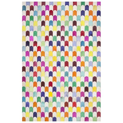 Safavieh Studio Leather 3-ft x 5-ft Ivory and Multi-Colour Area Rug