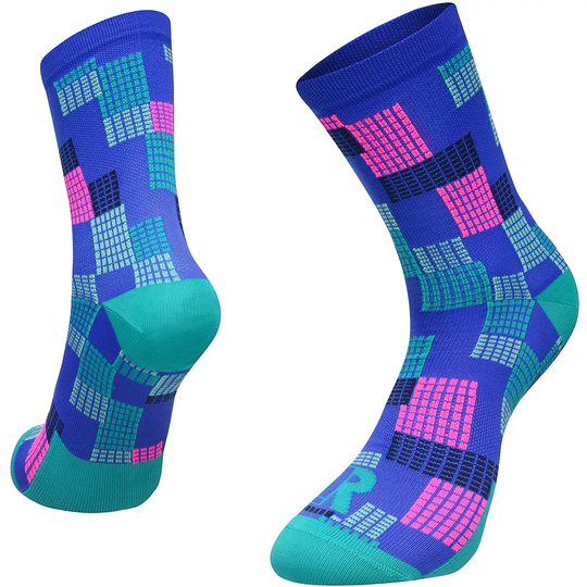 Ratio 16cm Sock - Diode - L/XL} - Blue-Pink