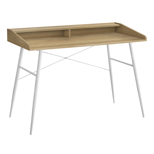 Monarch Specialties 47.25-in Natural Faux Wood Modern/Contemporary Computer Desk