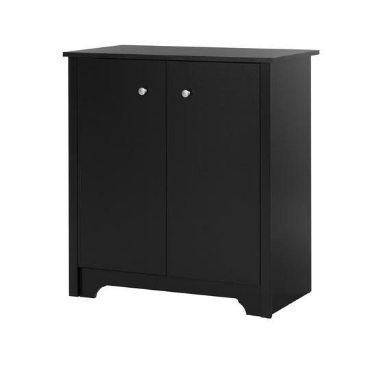 South Shore Furniture Vito Small 2-Door Storage Cabinet - Black