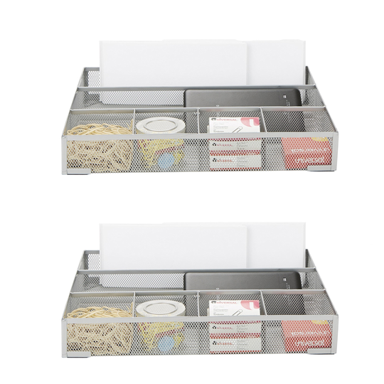 Mind Reader 11.75-in X 15-in Multi-use Insert Drawer Organizer in Metal