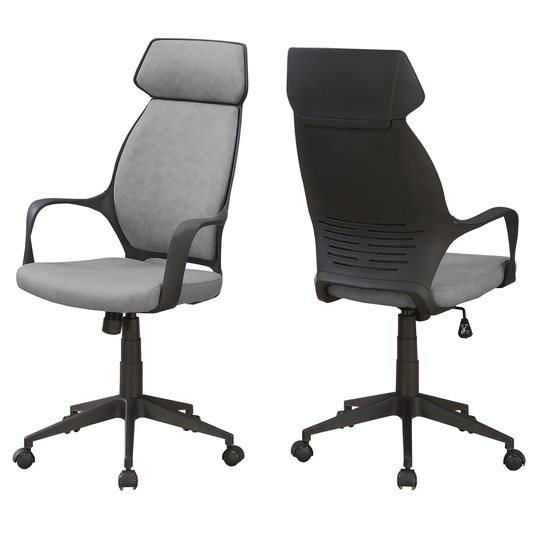 Monarch Specialties Monarch Microfiber Office Chair - Grey
