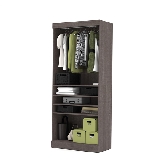 Bestar Pur 36-in Bark Grey Closet Organizer