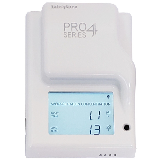 Safety Siren Pro4 Series Electronic Radon Gas Detector - White