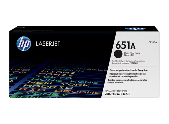 HP 651A (CE340A) Black Original LaserJet Toner Cartridge