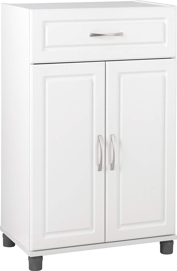 Ameriwood Home Kendall Storage Cabinet - 2 Doors and 1 Drawer - 24" - White