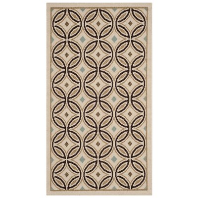 Safavieh VER047-0212 Veranda Area Rug, Cream / Chocolate, VER