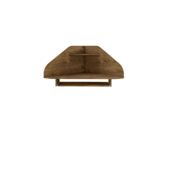 Manhattan Comfort Bradley Floating Corner Desk - 43.98-in - Rustic Brown