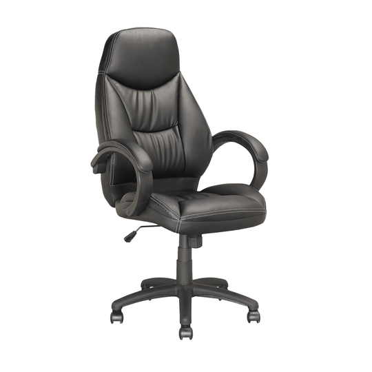 CorLiving CoreLiving 23.00-in x 20.00-in Black Leatherette Executive Office Chair