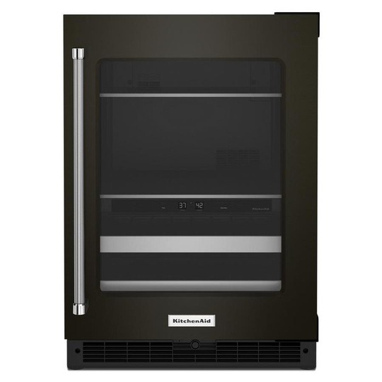 KitchenAid 4.89-cu ft Black Stainless Steel Built-in Beverage Center