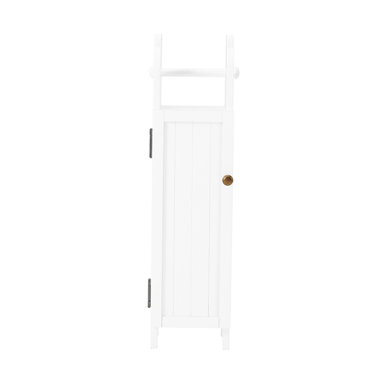 Alaterre Dover 7-in W x 28-in H x 7-in D White Pine Freestanding Linen Cabinet with Toilet Paper Holder