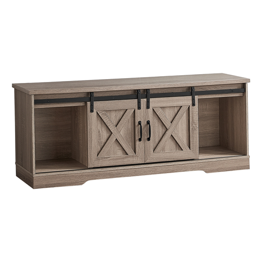 Monarch Specialties Dark Taupe Reclaimed Wood-look TV Stand