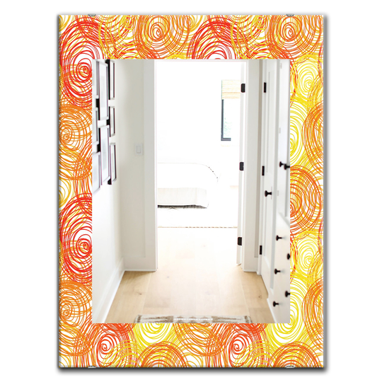 Designart 35.4-in x 23.6-in Yellow/Gold Moods Modern Mirror