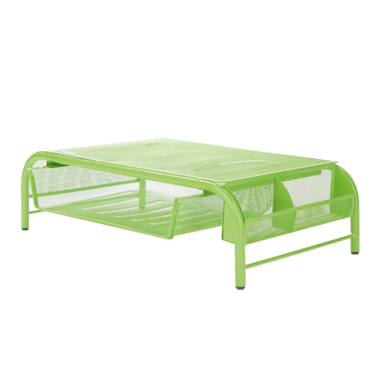 Mind Reader 20-in Green Traditional Adjustable Monitor Stand with 1-Drawer