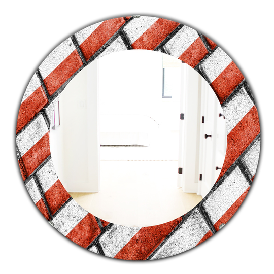 Designart Canada 24-in L x 24-in W Round Streetwalk Polished Wall Mirror
