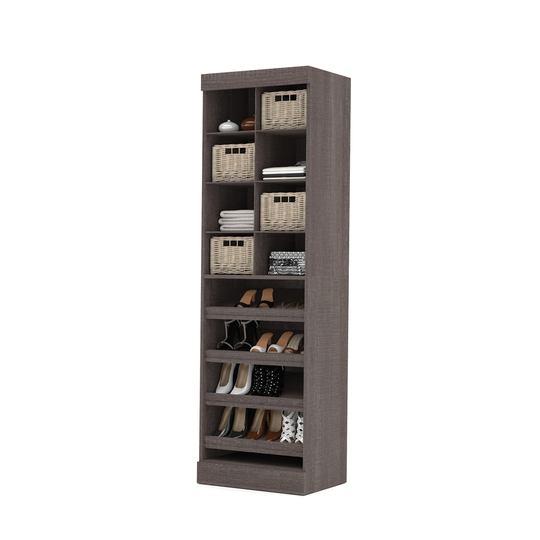 Bestar Pur 25-in Bark Grey Closet Organizer