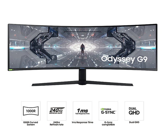 49" DQHD Monitor with 1000R Curved Display
