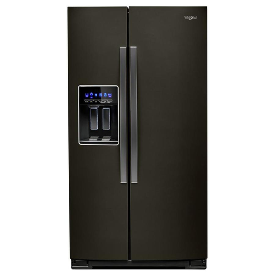 Whirlpool 20.6-cu ft Side-by-Side Refrigerator (Fingerprint-Resistant Black Stainless Steel)