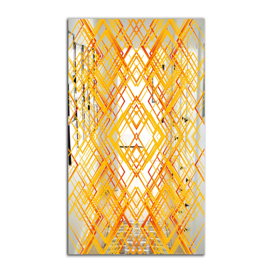 Designart Canada 35.4-in L x 23.6-in W Gold Rectangle Polished Wall Mirror