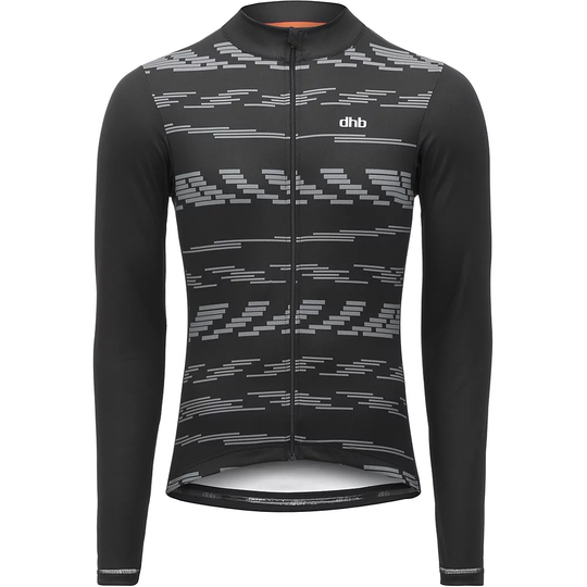 dhb Classic Long Sleeve Jersey - Tread - XS} - Black-Grey