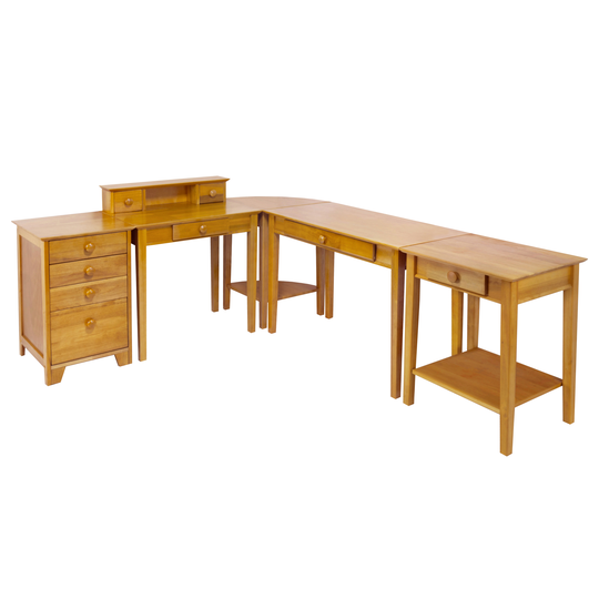 Winsome Wood Studio Honey 5-Piece Wood Home Office Set