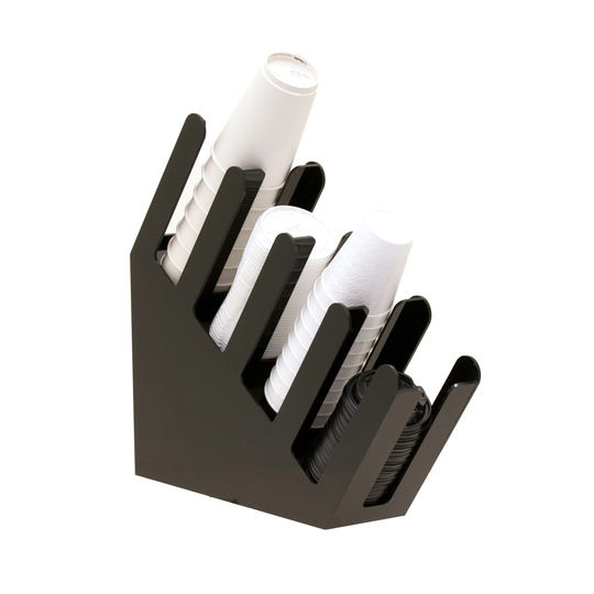 Mind Reader 4-Compartment Multi-Section Black Coffee Organizer