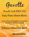 Gavotte French Suite BWV 816 Easy Piano Sheet Music