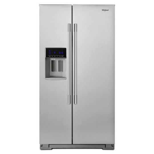 Whirlpool 20.5-cu ft Counter-Depth Side-by-Side Refrigerator (Fingerprint-Resistant Stainless Steel)