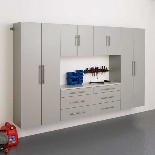 Prepac HangUps Set I Storage Cabinet - 6 Piece - Light Grey