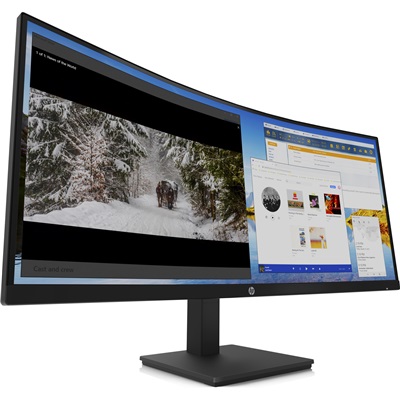HP M34d Ultrawide QHD 1440p Curved Monitor - 3B1W4AA#ABA