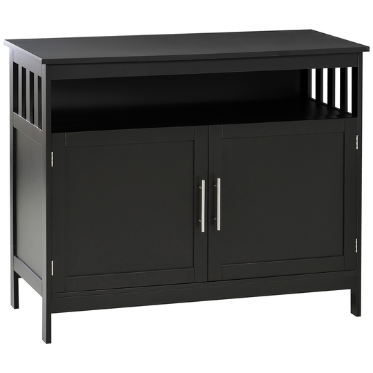 HomCom Black Composite Storage Cabinet