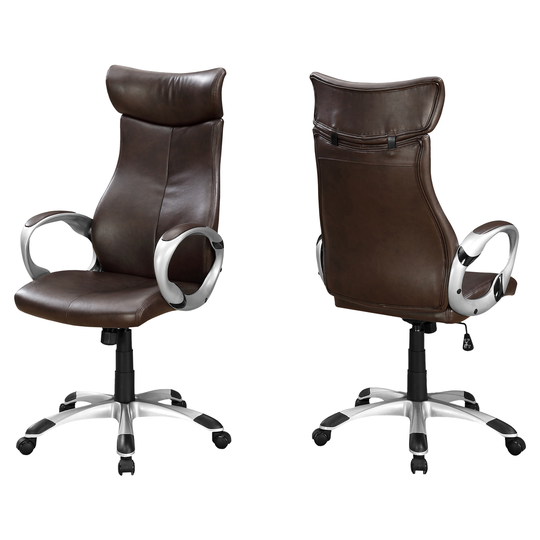 Monarch Specialties Monarch Faux Leather Office Chair - Brown