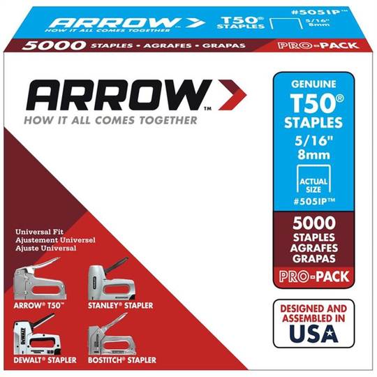 Arrow T50 5/16-in Heavy-Duty Staples (5,000-Count)
