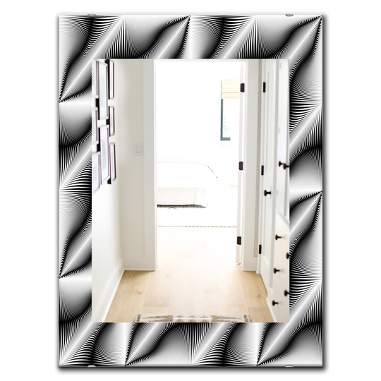 Designart Canada 35.4-in L x 23.6-in W Rectangle Scandinavian Polished Wall Mirror