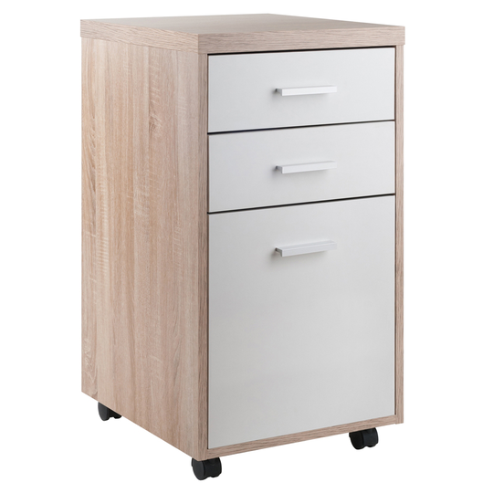 Winsome Wood Kenner Reclaimed Wood and White Office Cabinet