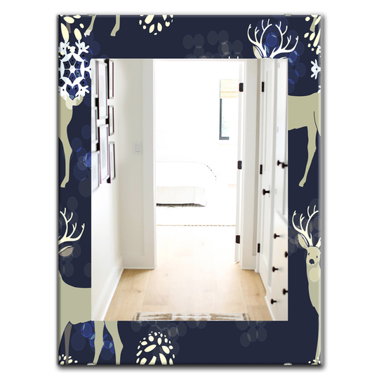 Designart Canada 35.4-in L x 23.6-in W Rectangle Christmas Polished Wall Mirror