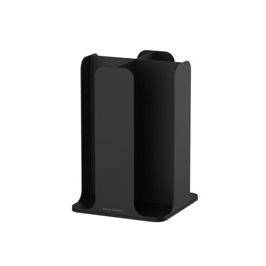 Mind Reader Black 4-Compartment Carousel Coffee Organizer