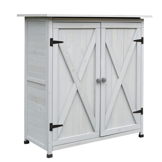 Outsunny 2-ft x 4-ft Wooden Garden Storage Shed with Asphalt Roof