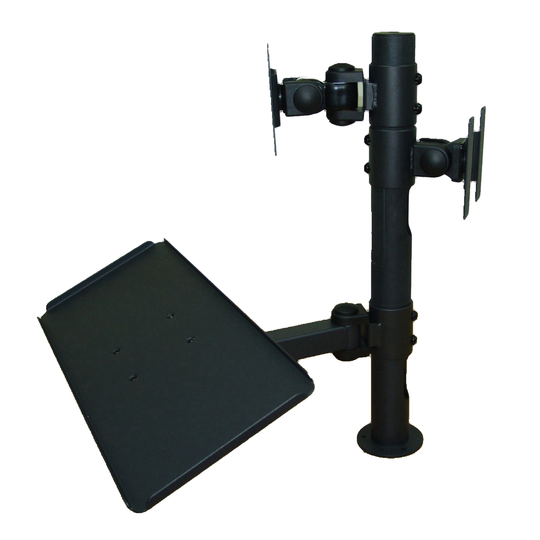 TygerClaw 10-in to 23-in Black 2 Monitor Desk Mount