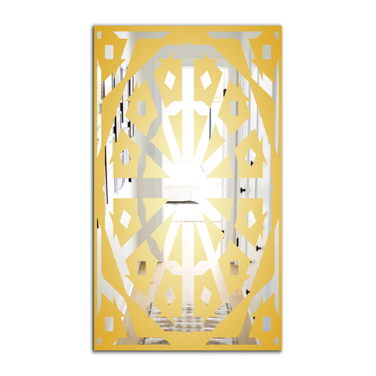 Designart Canada 23.6-in W x 35.4-in L Rectangle Gold Glam Polished Wall Mirror