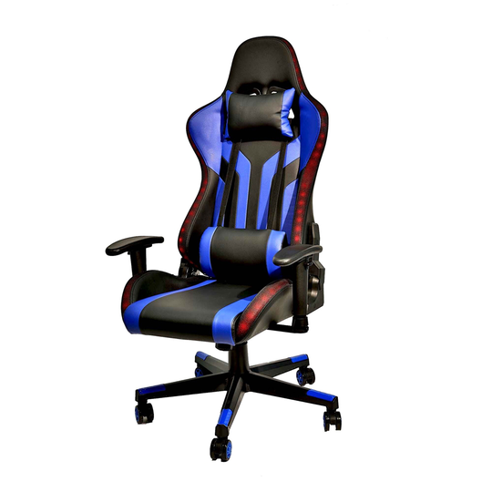 Highmore Blue/Black Contemporary Ergonomic Adjustable Height Swivel Desk Chair