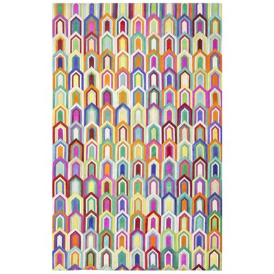 Safavieh Studio Leather 3-ft x 5-ft Ivory and Multi-Coloured Area Rug