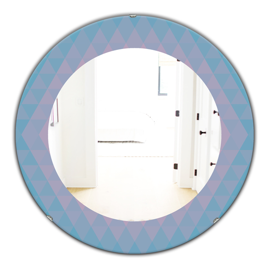 Designart Canada 24-in L x 24-in W Round Pastel Dreams Polished Wall Mirror