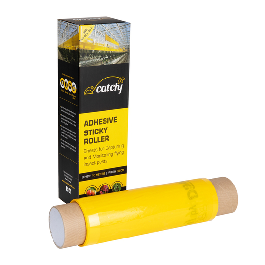 Mind Reader Catchy Adhesive Sticky Roller, 12-in x 30-ft, Yellow