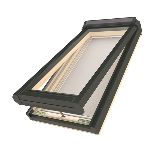 FAKRO 21-in x 54 3/4-in Deck Mount Solar Venting Glass Skylight