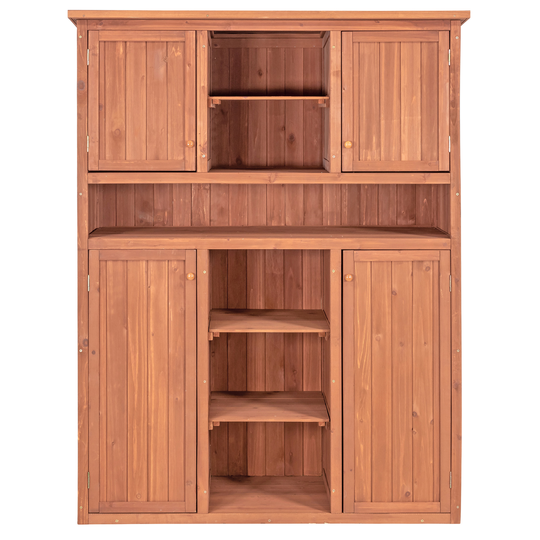 Leisure Season Storage Cabinet - 50" x 65" - Cedar - Brown