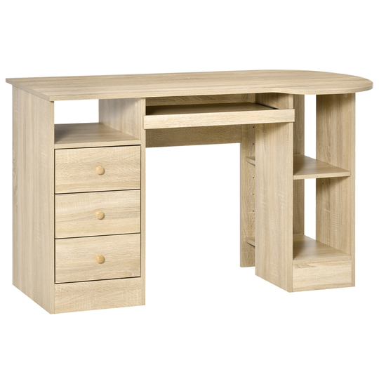 HomCom 49.25-in Natural Beige Modern/Contemporary Computer Desk