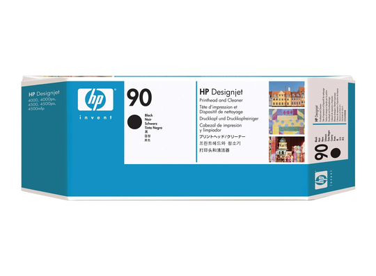 HP 90 Black DesignJet Printhead and Printhead Cleaner