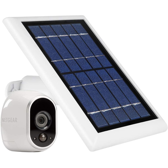 Wasserstein White Solar Panel with Internal Battery for Arlo HD (1-Pack)